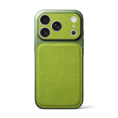 A vibrant lime green textured iPhone case featuring three distinct camera lens cutouts and a circular flash opening